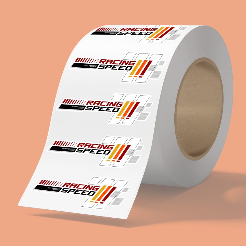6-x-2-BOPP-stickers-on-roll-35mil-STCKR600 Custom 6" x 2" BOPP stickers on roll - 3.5mil