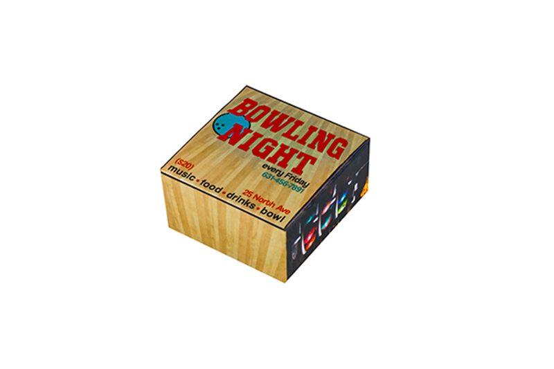 Custom 6" x 6.375" x 3.375" E-Flute Tuck Box Double Side
