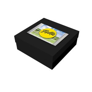 Custom 8" x 8" x 3" Deluxe Black Gift Box