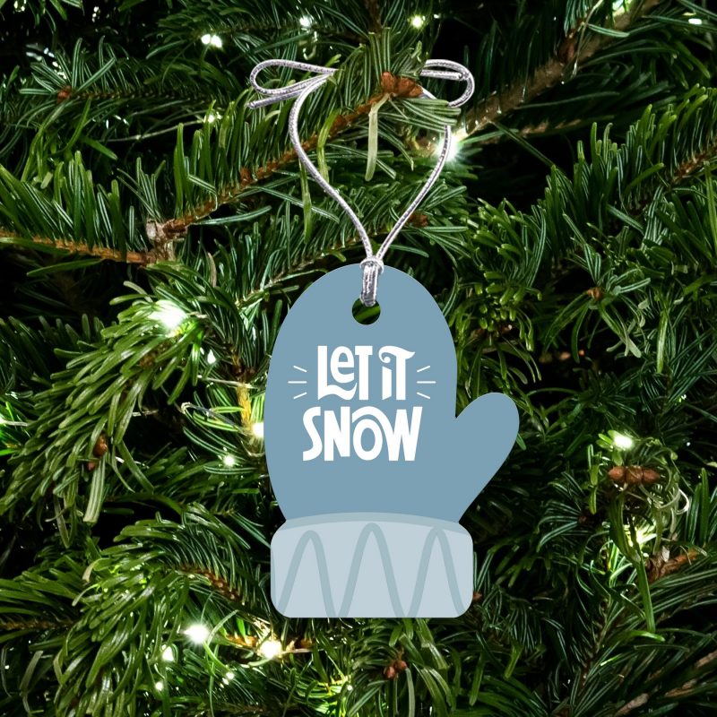 Acrylic-Mittens-Ornament-ORN211 Custom Acrylic Mittens Ornament