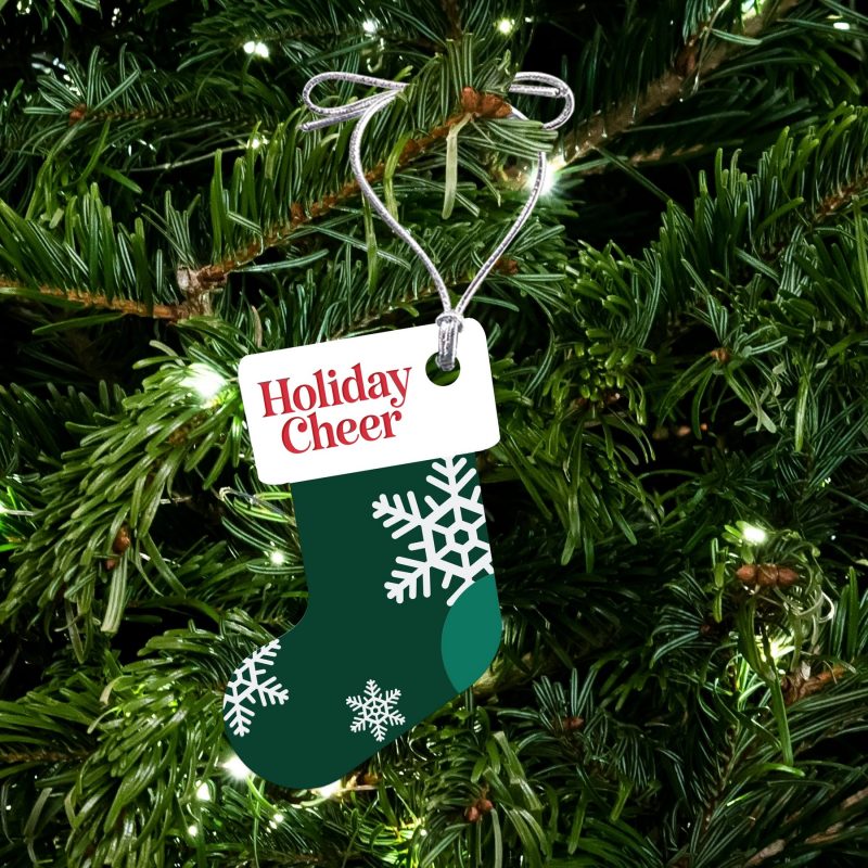 Acrylic-Stocking-Ornament-ORN212 Custom Acrylic Stocking Ornament