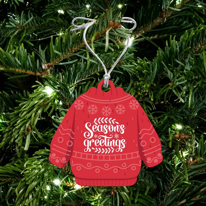 Acrylic-Sweater-Ornament-ORN209 Custom Acrylic Sweater Ornament