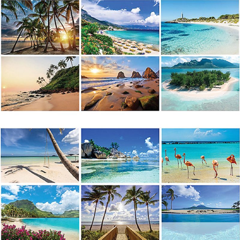 Custom Beaches Stapled Wall Calendar - 2