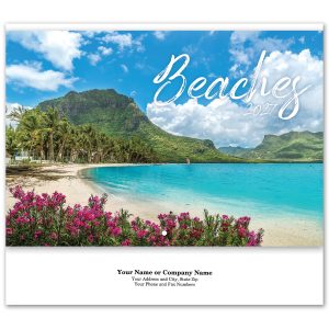 Custom Beaches Stapled Wall Calendar