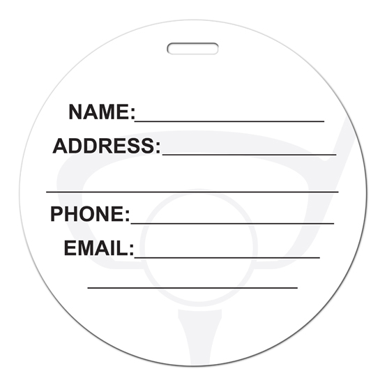 Custom Golf Ball Shaped Luggage Tag - 1