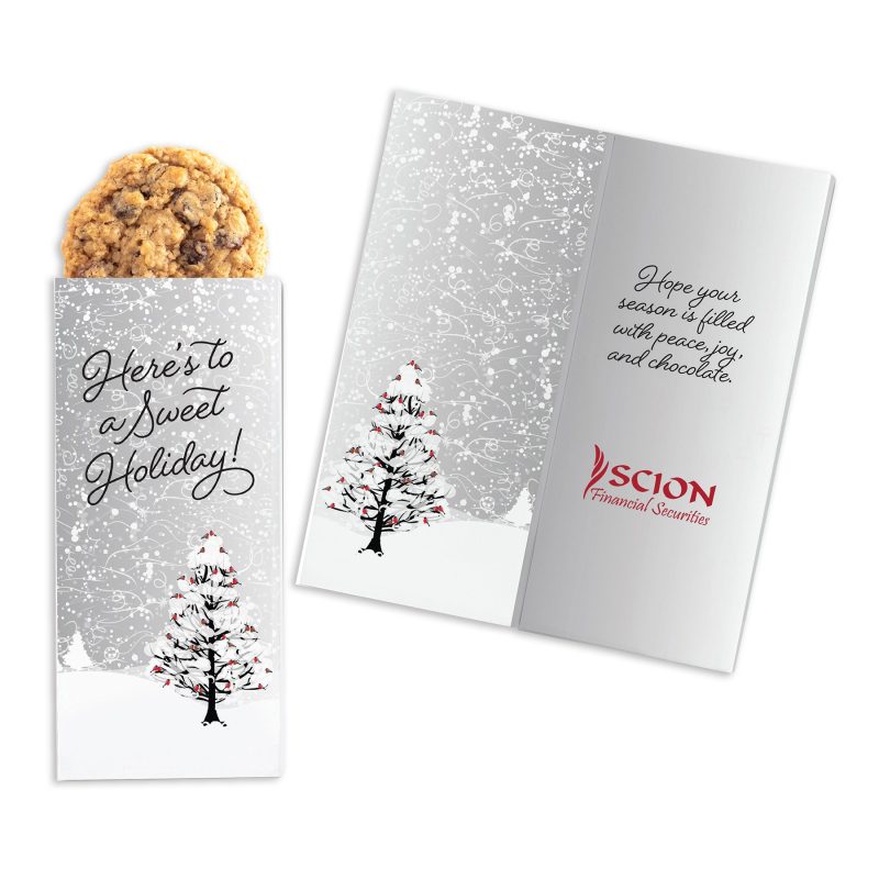 One-Color-Foil-Stamped-Stock-Cardinals-Sweeter-Cards-with-Oatmeal-Raisin-Cookies-SC182CAR Custom One Color Foil-Stamped Stock Cardinals Sweeter Cards with Oatmeal Raisin Cookies