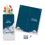 Custom One Color Foil-Stamped Stock Holiday Sentiment Sweeter Cards with Albanese® Gummi Bears - 1