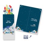 Custom One Color Foil-Stamped Stock Holiday Sentiment Sweeter Cards with Albanese® Gummi Bears