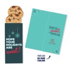 Custom One Color Foil-Stamped Stock Holiday Sentiment Sweeter Cards with Chocolate Chip Cookies