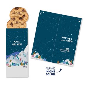 Custom One Color Foil-Stamped Stock Holiday Sentiment Sweeter Cards with Chocolate Chip Cookies