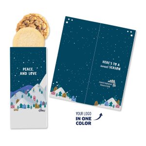 Custom One Color Foil-Stamped Stock Holiday Sentiment Sweeter Cards with Homestyle Cookie Duo