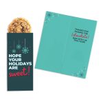 Custom One Color Foil-Stamped Stock Holiday Sentiment Sweeter Cards with Oatmeal Raisin Cookies - 1
