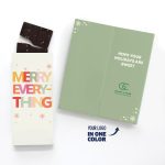 Custom One Color Foil-Stamped Stock Holiday Sentiment Sweeter Cards with Sea Salt Caramel Chocolate Bar