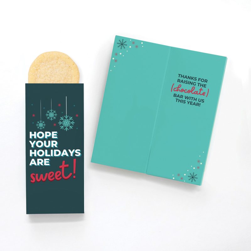Custom One Color Foil-Stamped Stock Holiday Sentiment Sweeter Cards with Sugar Cookies - 1