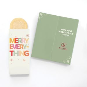 Custom One Color Foil-Stamped Stock Holiday Sentiment Sweeter Cards with Sugar Cookies