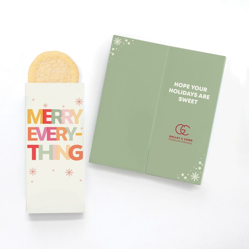 One-Color-Foil-Stamped-Stock-Holiday-Sentiment-Sweeter-Cards-with-Sugar-Cookies-SC187MERRY Custom One Color Foil-Stamped Stock Holiday Sentiment Sweeter Cards with Sugar Cookies