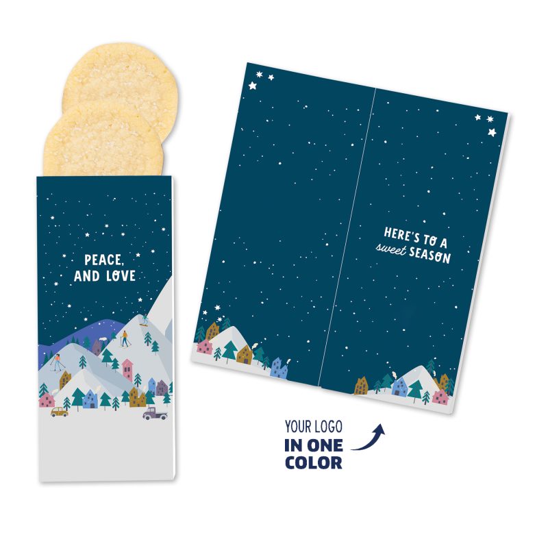 Custom One Color Foil-Stamped Stock Holiday Sentiment Sweeter Cards with Sugar Cookies - 1