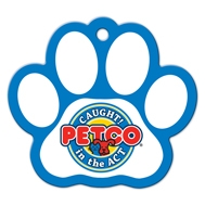 Custom Paw Print Shaped Luggage Tag