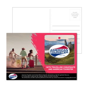 Custom Post Card With Full-Color Square Luggage Tag