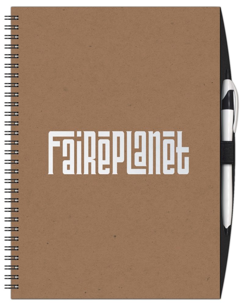 SlimLine-Neutral-NoteBook-w-Penport-7-x-10-SLN-170X Custom SlimLine Neutral NoteBook w/ Penport (7" x 10")