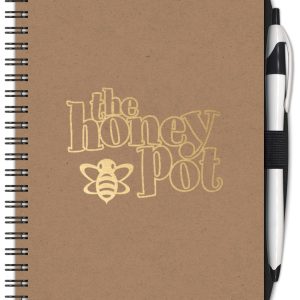 Custom SlimLine Neutral NotePad w/ PenPort (5" x 7")