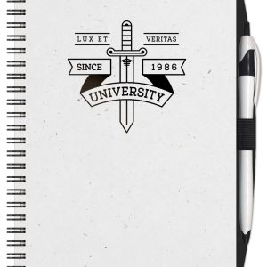 Custom SlimLine Neutral NotePad w/ PenPort (5.5" x 8.25")