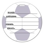 Custom Soccer Ball Shaped Luggage Tag - 1