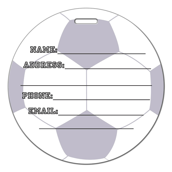Custom Soccer Ball Shaped Luggage Tag - 1