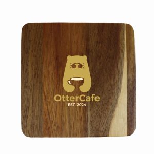 Custom Square Wood Coaster with Bottle Opener