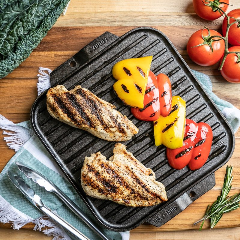Custom Lodge 10.5" Cast Iron Reversible Grill / Griddle - 3