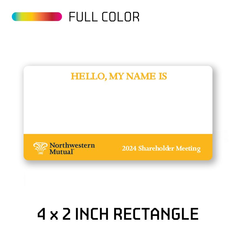 200-x-400-Rectangle-Name-Tag-Sticker-105100 Custom 2.00" x 4.00" Rectangle Name Tag Sticker