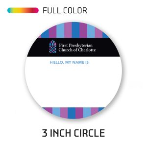 Custom 3.00" Circle Name Tag Sticker