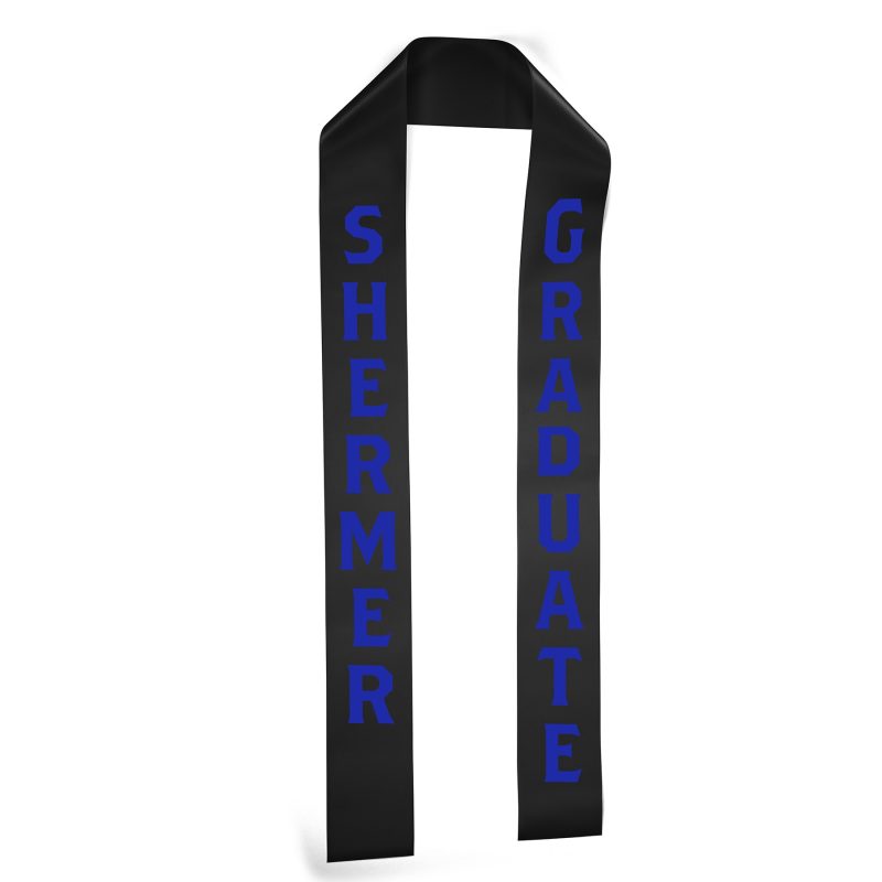 Custom 3W x 45L Badge Satin Stole - Brilliance - 6