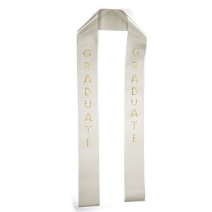 Custom 3W x 45L Badge Satin Stole - Sparkle