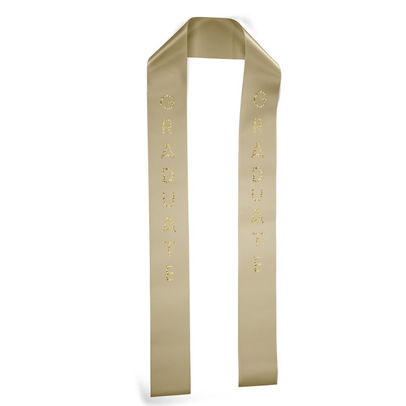 Custom 3W x 45L Badge Satin Stole - Sparkle - 8