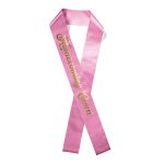 Custom 3W x 52L Badge Satin Sash - Small - Brilliance - 4