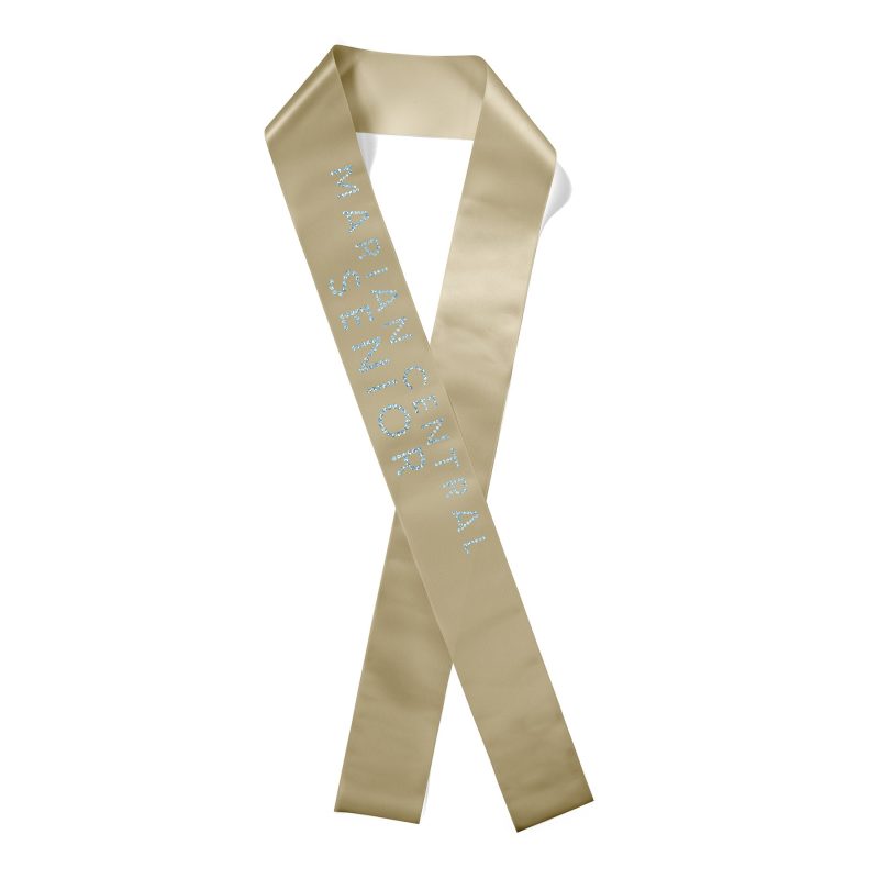 Custom 3W x 52L Badge Satin Sash - Small - Sparkle - 8