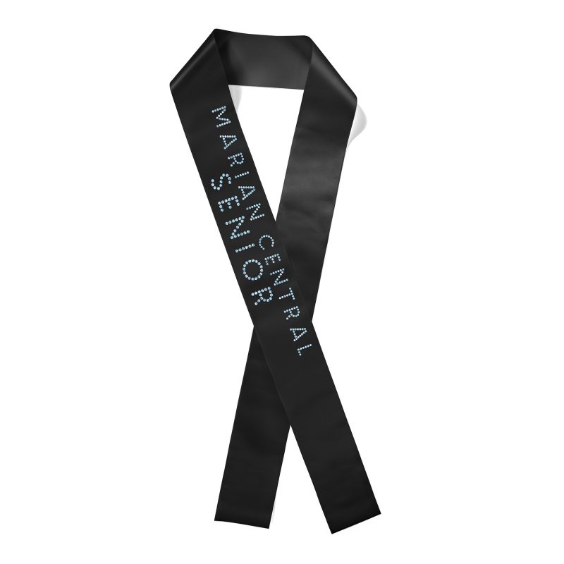 Custom 3W x 52L Badge Satin Sash - Small - Sparkle