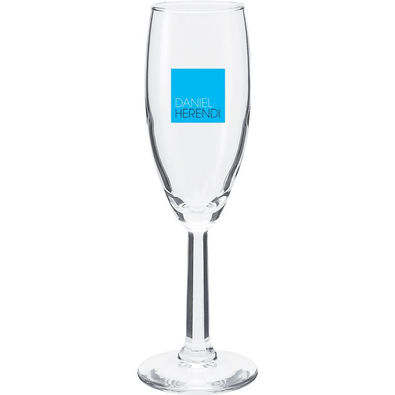 Custom 5.75 oz Napa Flute Glass