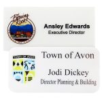 Custom Apollo Full Color Plastic Name Badge (1.5"x3") - 2