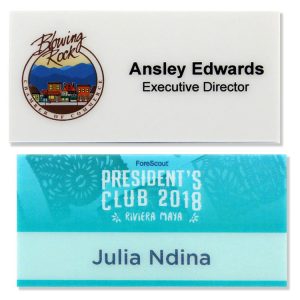 Custom Apollo Full Color Plastic Name Badge (1.5"x3")