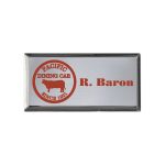 Custom Aspen Metal Executive Name Badge (Standard Size 1-1/2" x 3")