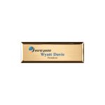 Custom Aspen Metal Executive Name Badge (Standard Size 1" x 3")