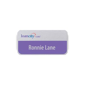 Custom Aspen Metal Standard Name Badge (Standard Size 1-1/2" x 3")