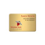 Custom Aspen Metal Standard Name Badge (Standard Size 2" x 3")