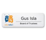 Custom Athena Aluminum Metal Name Badge (1"x3") - 2