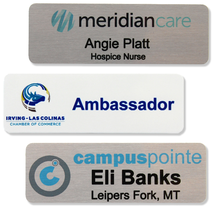 Athena-Aluminum-Metal-Name-Badge-1x3-ATHENA1S Custom Athena Aluminum Metal Name Badge (1"x3")
