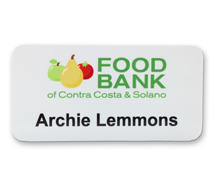 Custom Athena Aluminum Metal Personalized Name Badge (1.5"x3") - 1