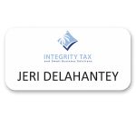 Custom Athena Aluminum Metal Personalized Name Badge (1.5"x3") - 2