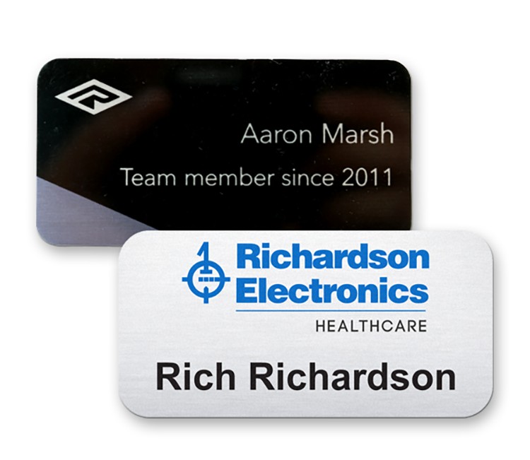Custom Athena Aluminum Metal Personalized Name Badge (1.5"x3") - 3